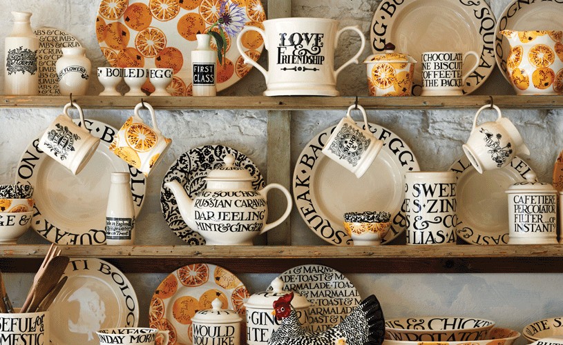 Emma Bridgewater crockery on display at Rossiters of Bath